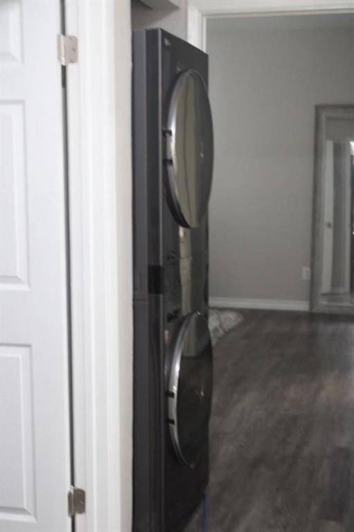 Stacked washer and dryer