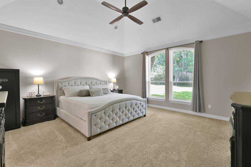 The massive primary bedroom located on the first floor