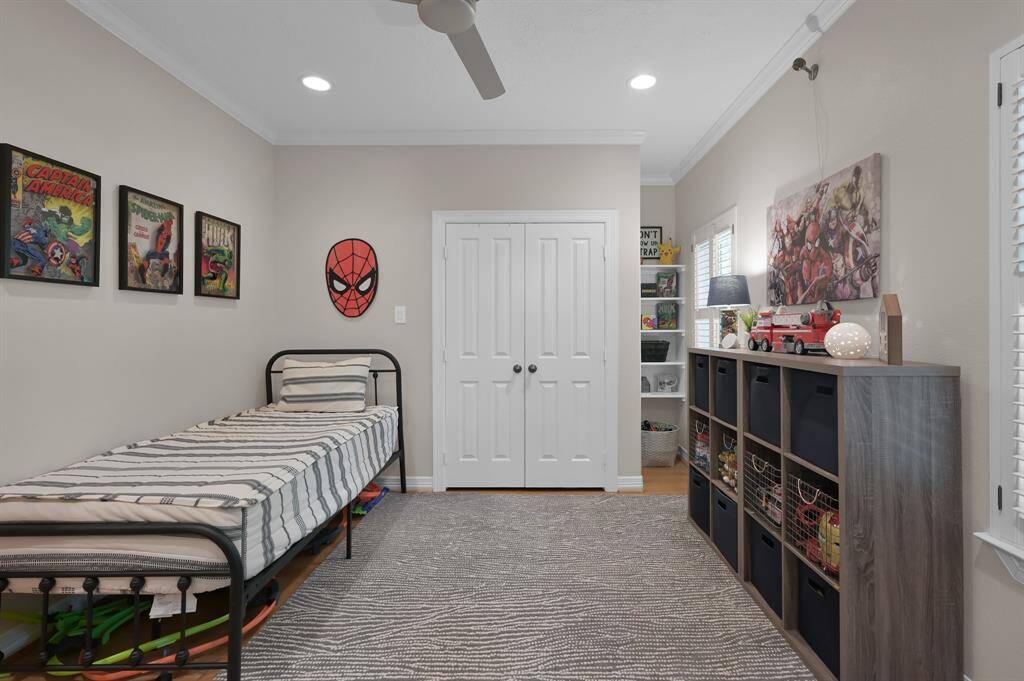 Another secondary bedroom connected to its own full bathroom.