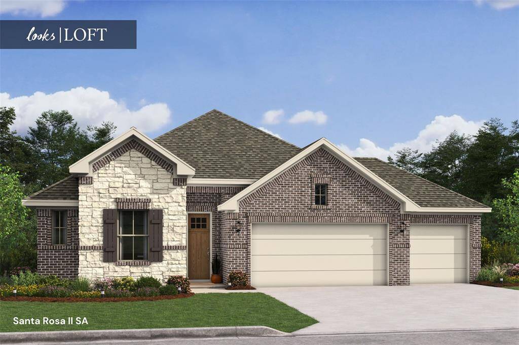 Stunning Santa Rosa II design by K. Hovnanian Homes in elevation SA built in beautiful Tarkington Timbers. (*Artist rendering used for illustration purposes only.)