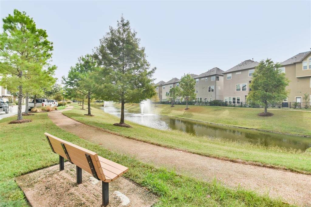 Beautiful pond and walking trail.