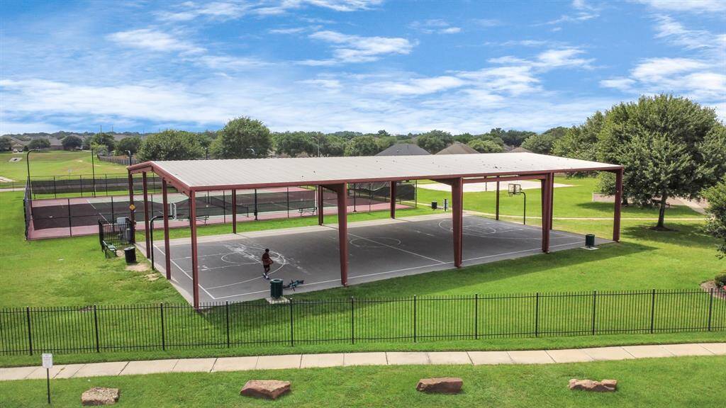 Covered basketball full court amenities