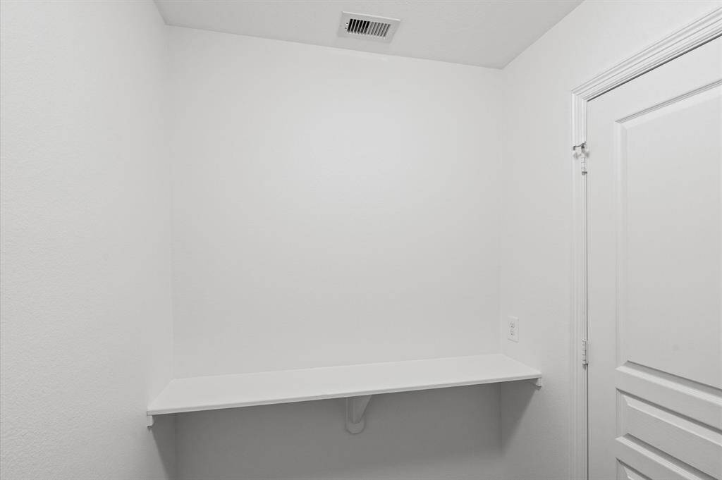 More Storage, More Convenience. An extra nook in the laundry room for detergents, supplies, or even a folding station.