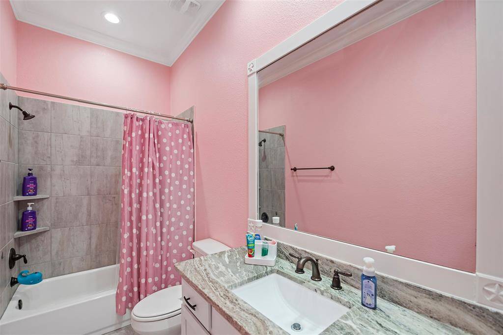 Bedroom 2 with tub /shower.