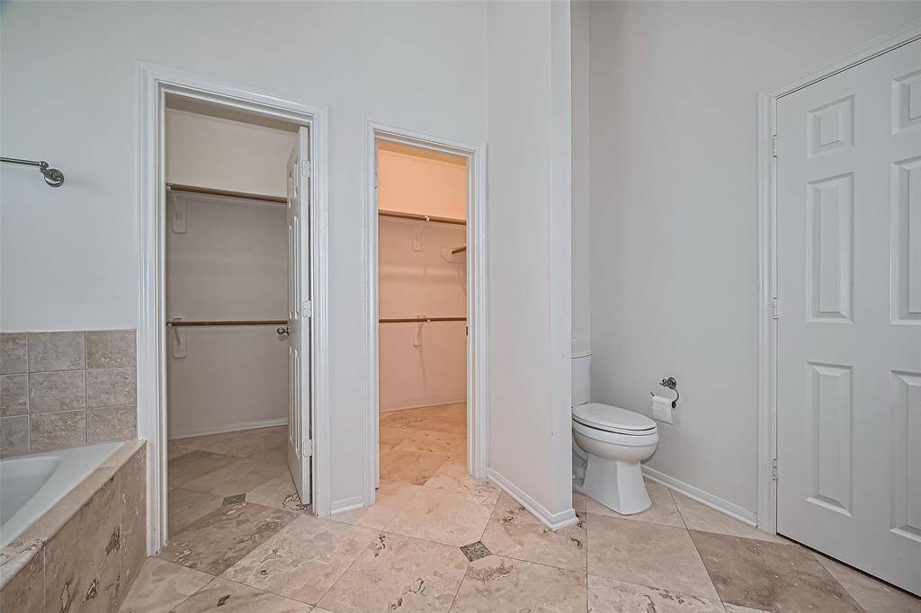 Primary Bath w/great closet space