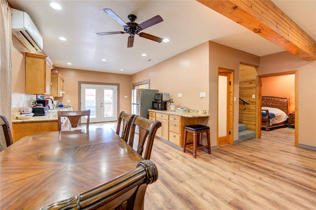 Kitchen leads to wonderful, large back covered porch