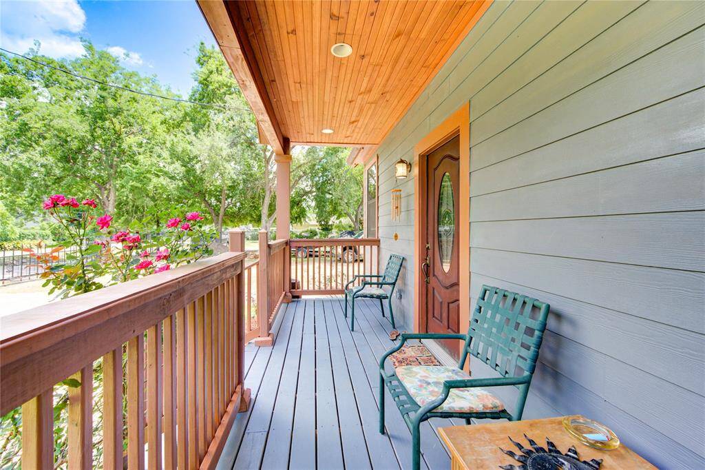 A comfortable & shady front porch for relaxing.