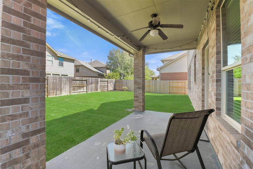 Covered patio perfect for relaxing