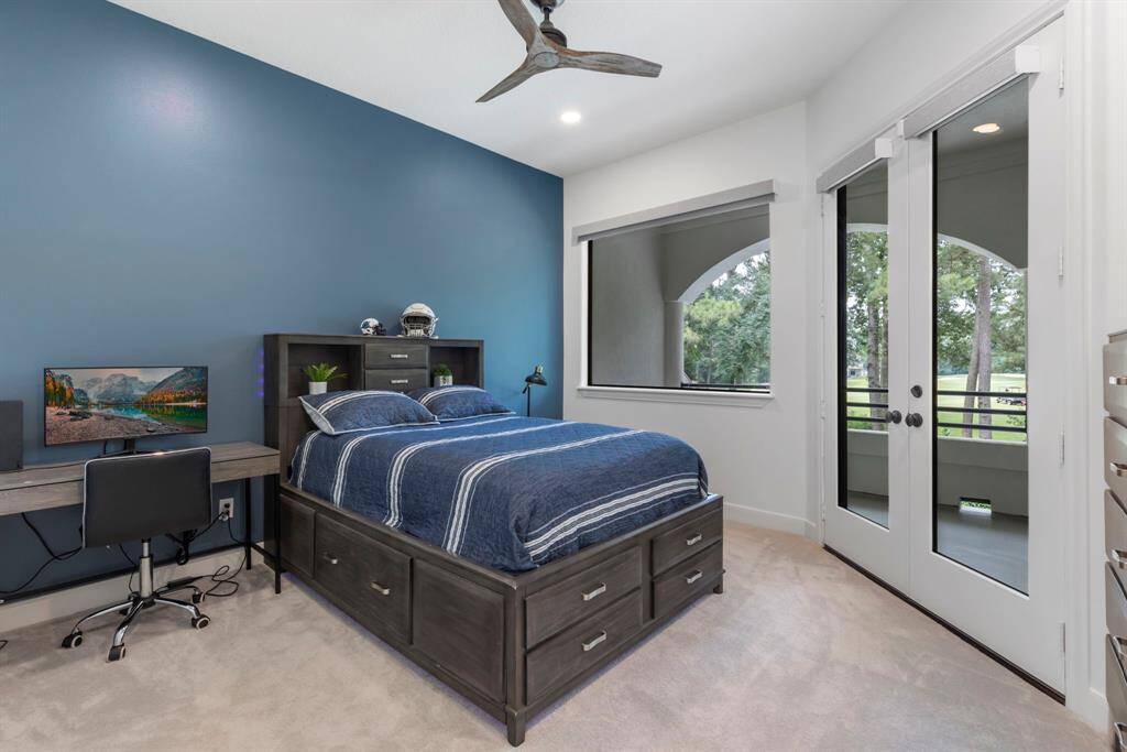 Secondary bedroom #1 has a picture window with large walk-in closet, as well as access to the captivating 2nd floor balcony. On the 2nd level, there is upgraded luxury premium pad and plush Shaw carpet throughout. (February 2024)