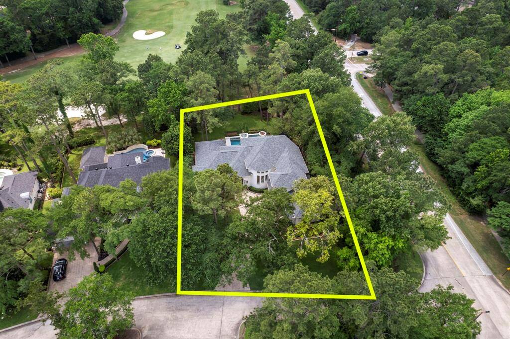 An aerial view of this stunning home!