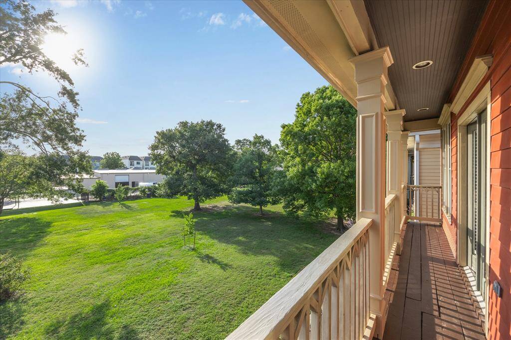 View from the second story balcony.