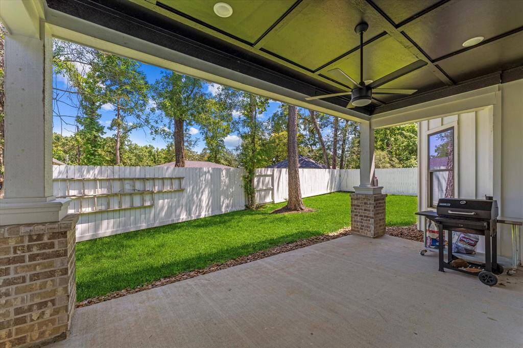 Huge backyard patio is nice!