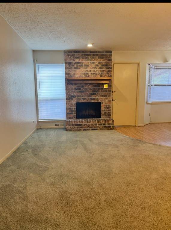 Living room with fireplace