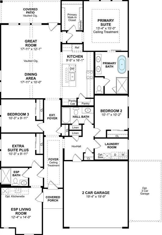 The Pasadena ESP floor plan by K. Hovnanian Homes. 1st Floor Shown. *Prices, plans, dimensions, features, specifications, materials, and availability of homes or communities are subject to change without notice or obligation.