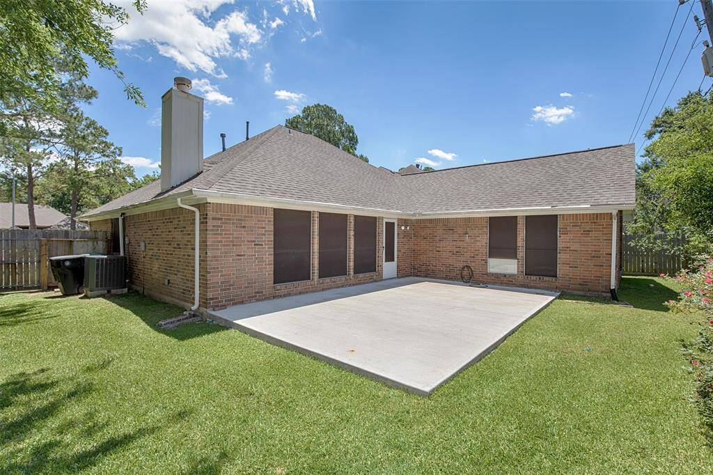 The large patio is a wonderful place for a cookout with family or friends.