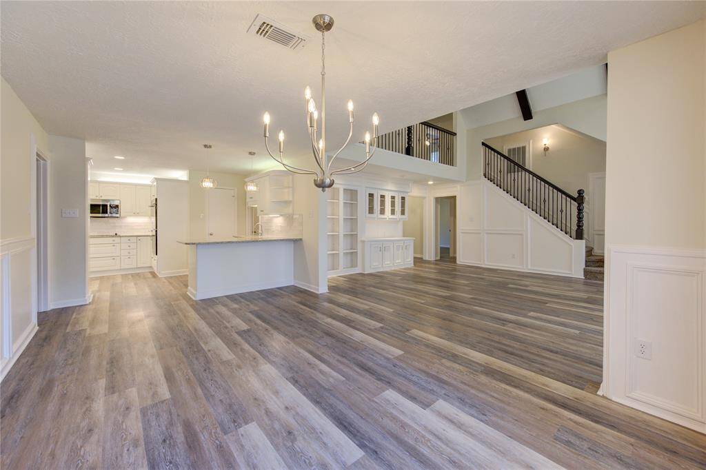 The breakfast room is massive and open to the family room.