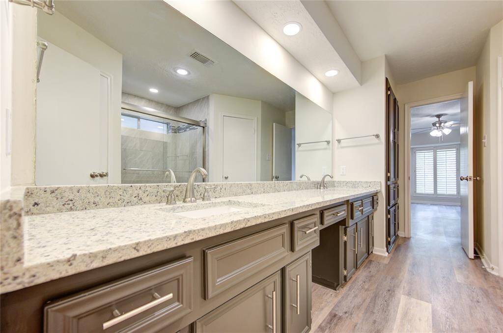 Another view of the primary bath vanity area.