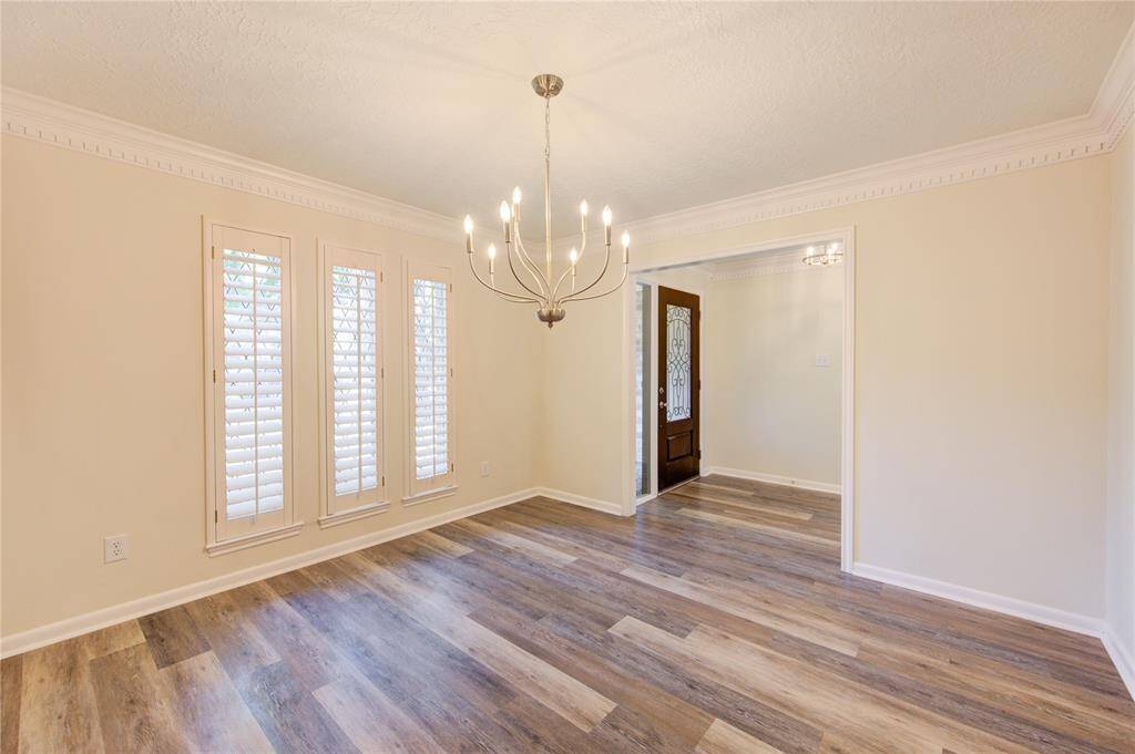 Another view of the formal dining room
