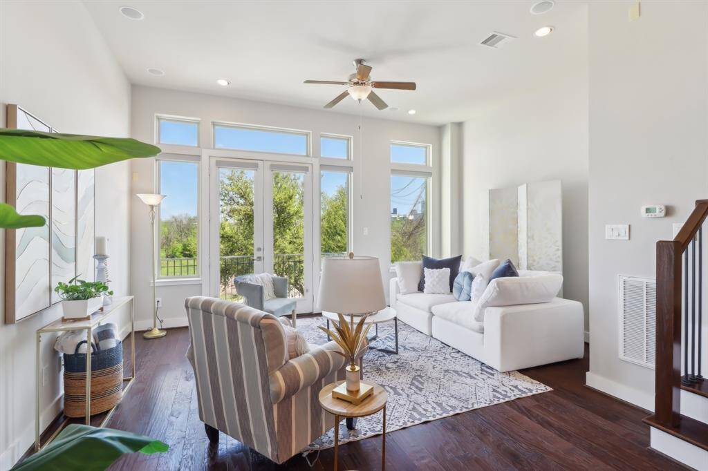 Beautiful windows provide gorgeous views in the living room