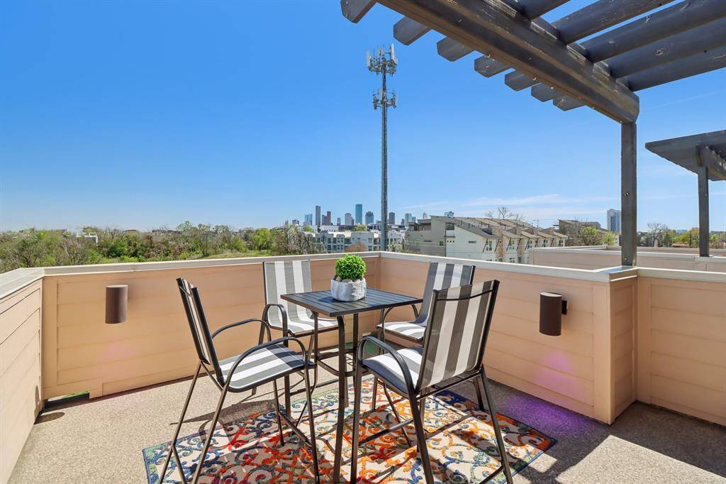 Roof top terrace has spectacular views of Downtown