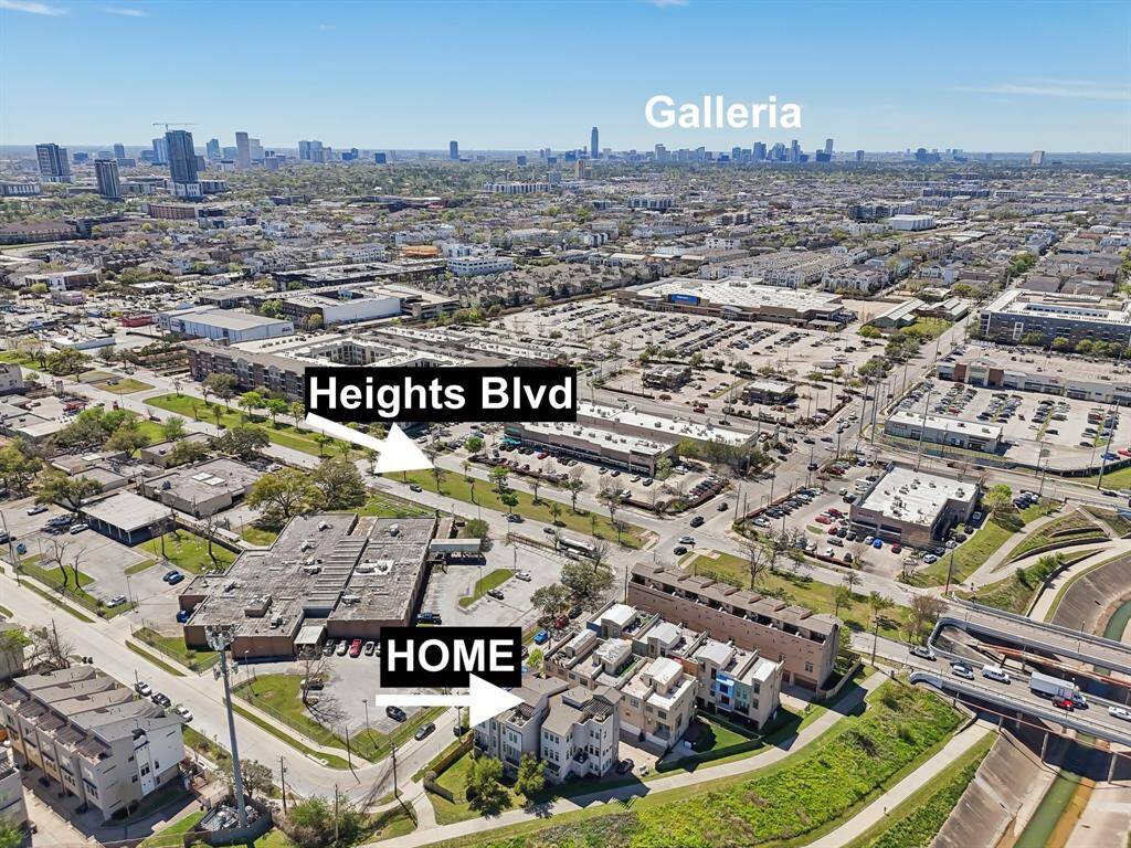 Right off Heights Blvd- next to great dining and shopping. And just minutes to the Galleria