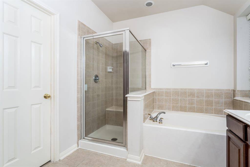 Soaking tub and separate shower