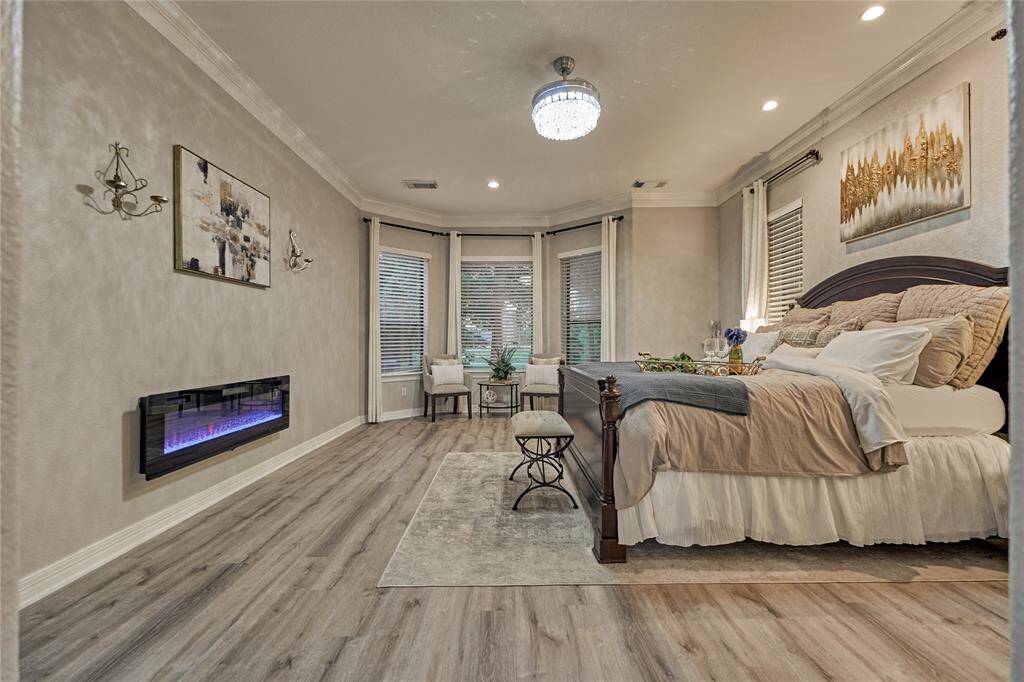 Private his and her walk-in closets, each with generous space and privacy