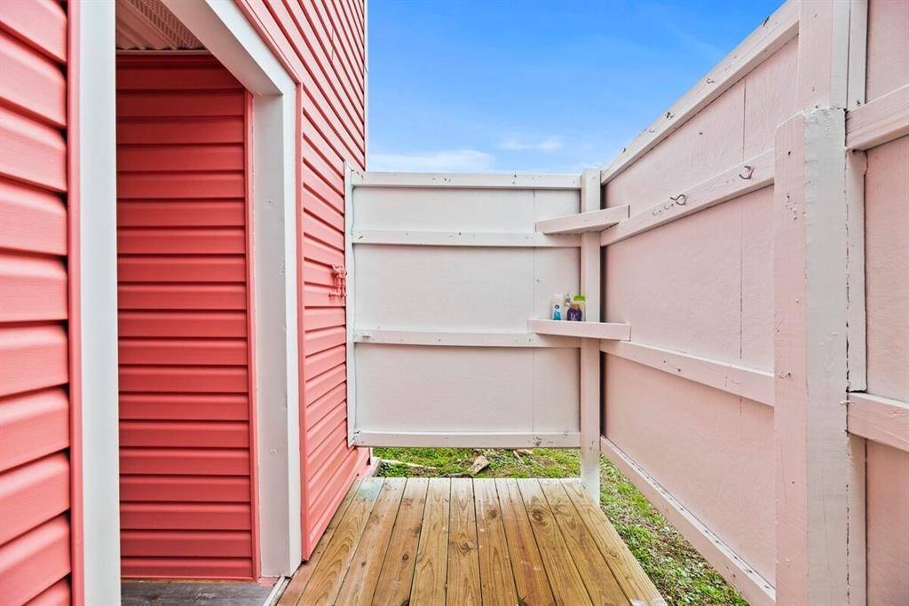 Outside deck