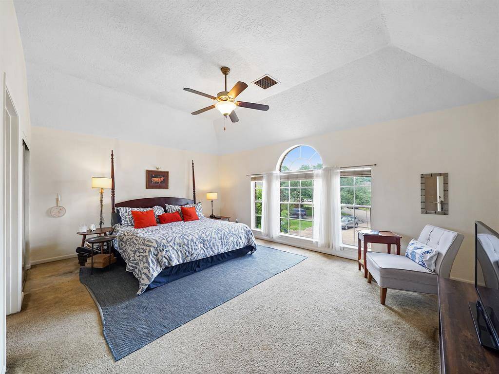 Oversized primary bedroom is the perfect place to unwind at the end of the day.