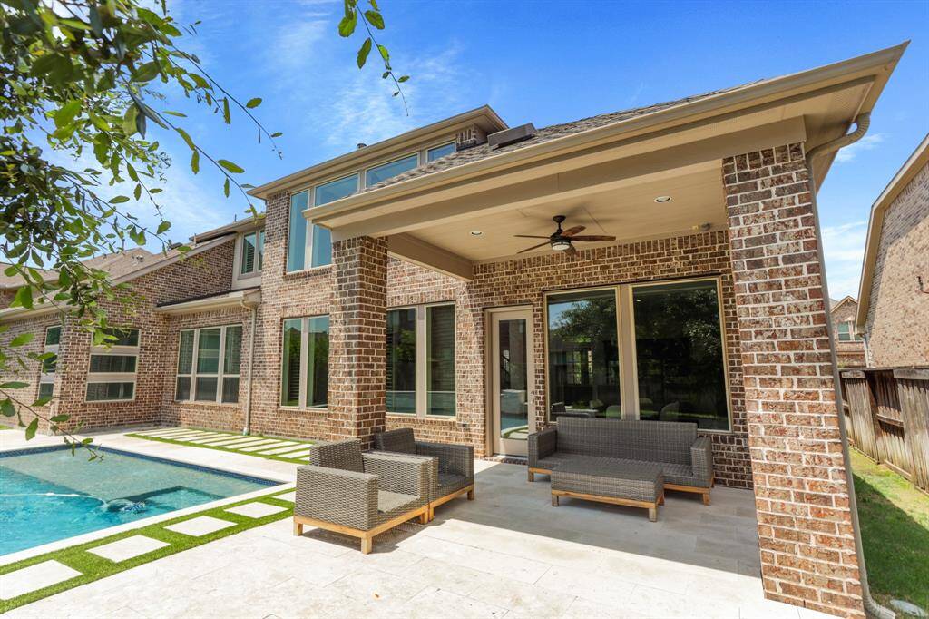 Covered patio area.