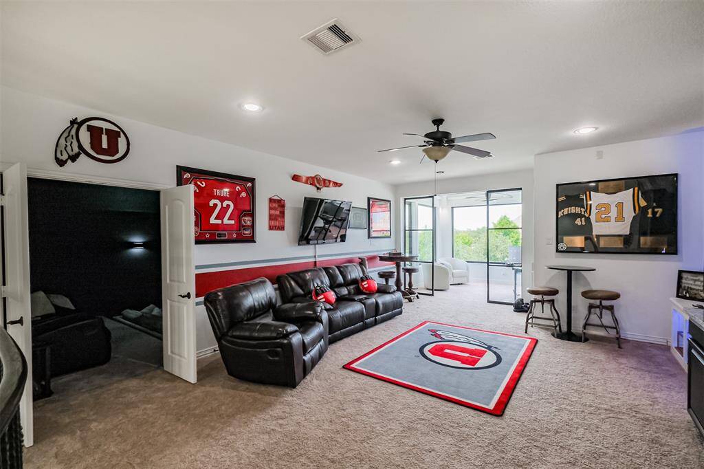 Game Room with Media Room to the left and Office/Study on the right.
