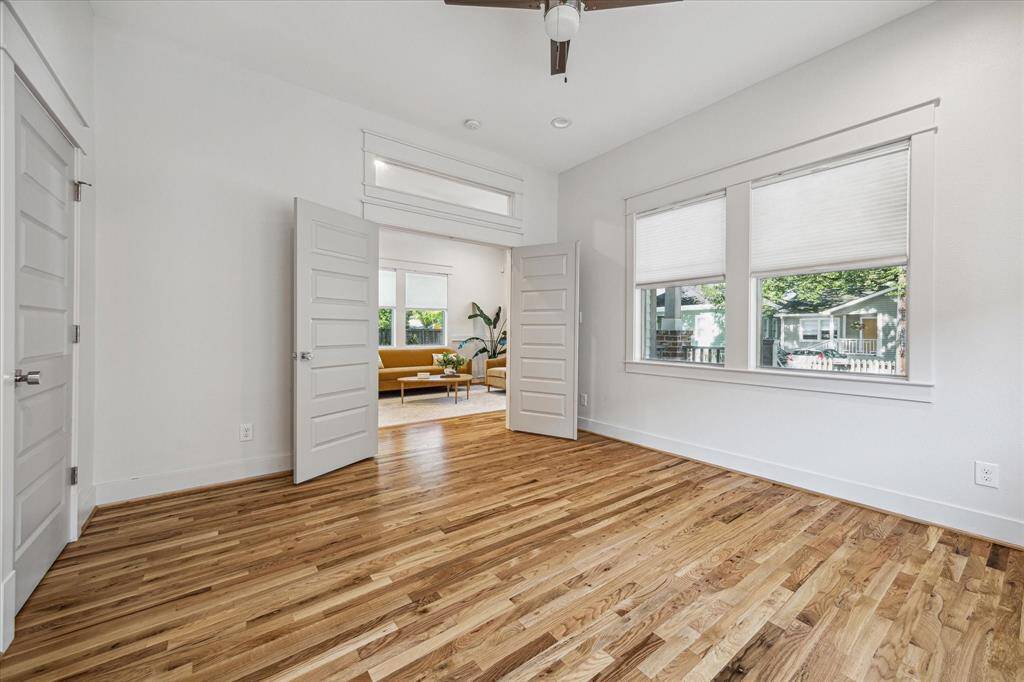 An office, a studio, or a guest bedroom. Make this space yours. It has views of your front porch and front street.