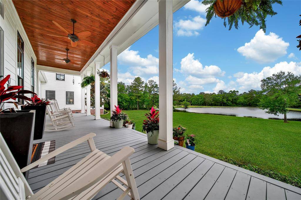 Immaculate front porch with endless views