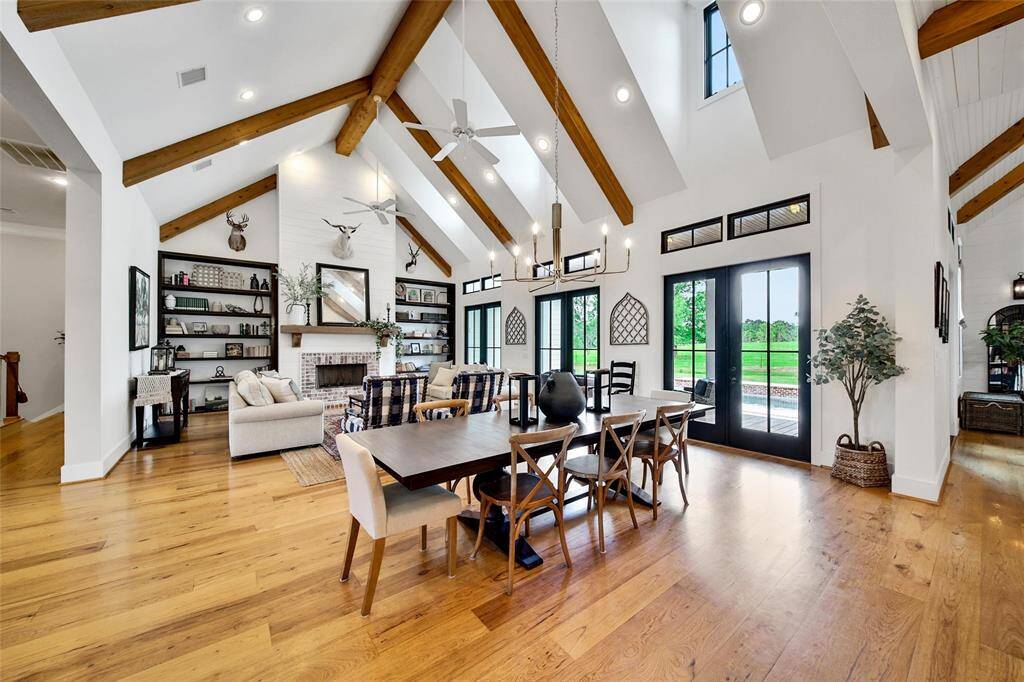 Special order customs black windows throughout the home