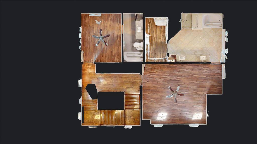 3rd floor - 2 bedrooms and full bathrooms.