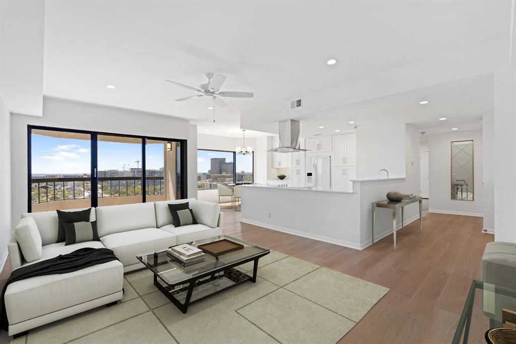 Great open floor plan and generous room sizes. Image shown virtually staged.