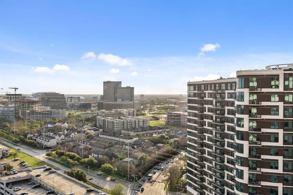 Southwest views of the Astrodome, NRG Stadium and the Texas Medical Center skyline.
