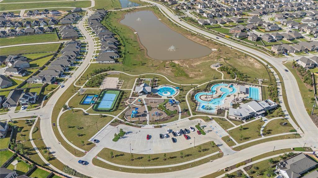 Aerial view of "The Island" amenity center.