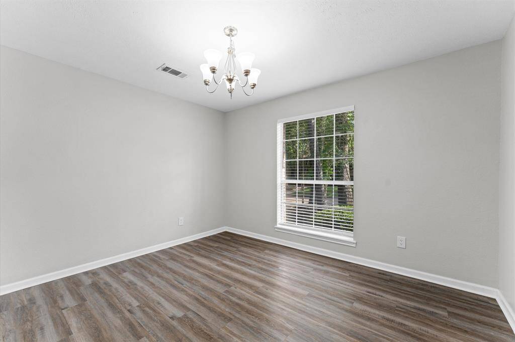 Dining room has a view to the front of home.