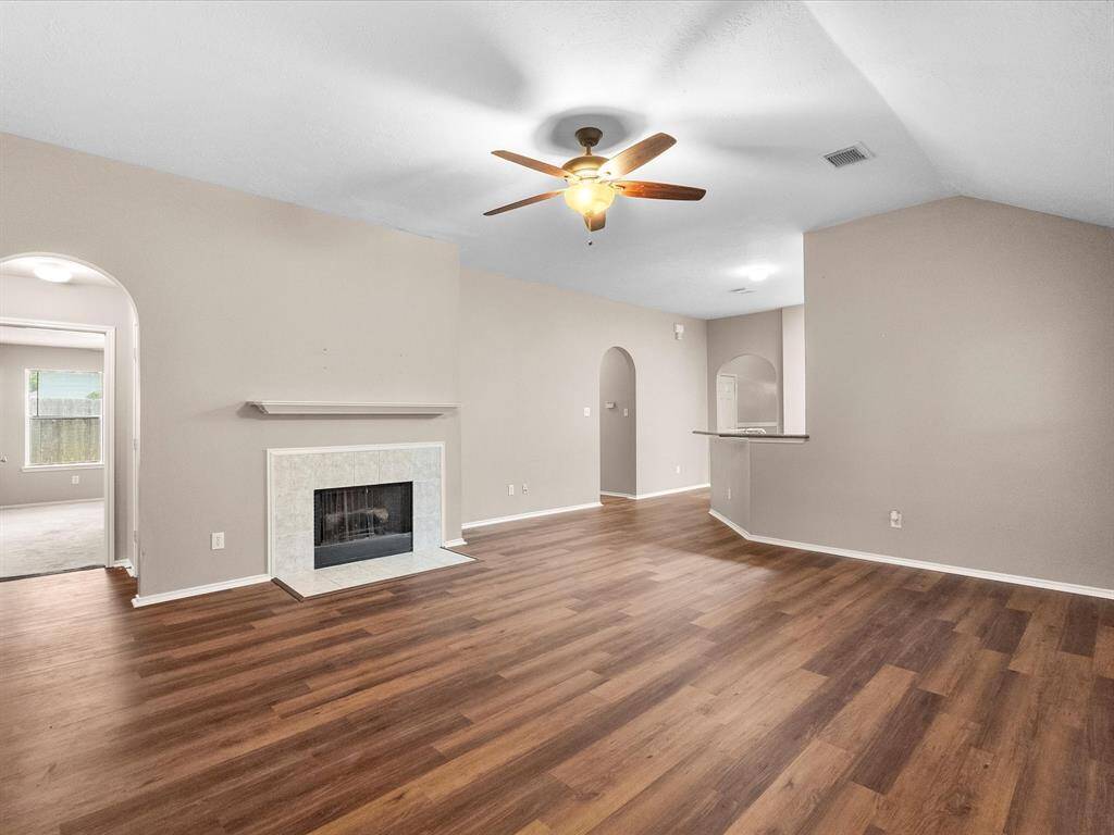 Living Area and Fireplace