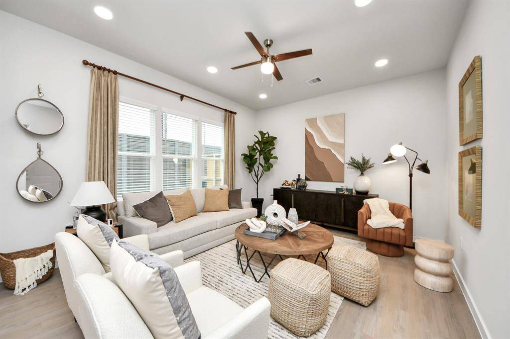 ! Boasting modern finishes, quartz counters, tile backsplash,stainless appliances,refrigerator,washer & dryer,walk-in pantries,walk-in closets,wood-like floors throughout,9ft ceilings