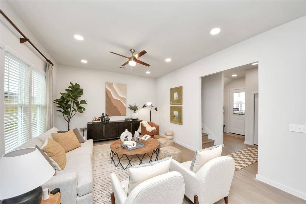 ! Boasting modern finishes, quartz counters, tile backsplash,stainless appliances,refrigerator,washer & dryer,walk-in pantries,walk-in closets,wood-like floors throughout,9ft ceilings