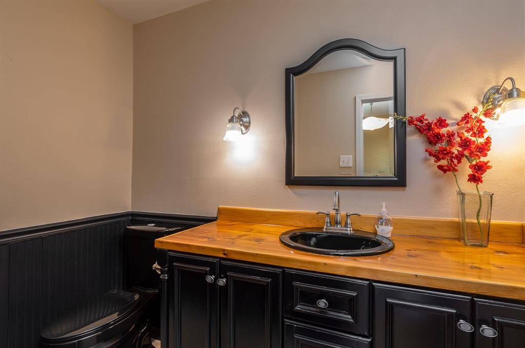Half bath downstairs.