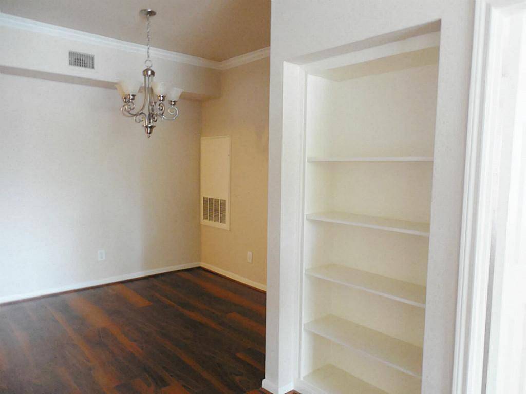 Convenient built-in shelves for display or books