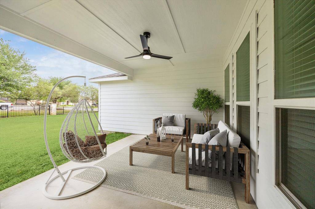 Covered patio. *Virtually staged.
