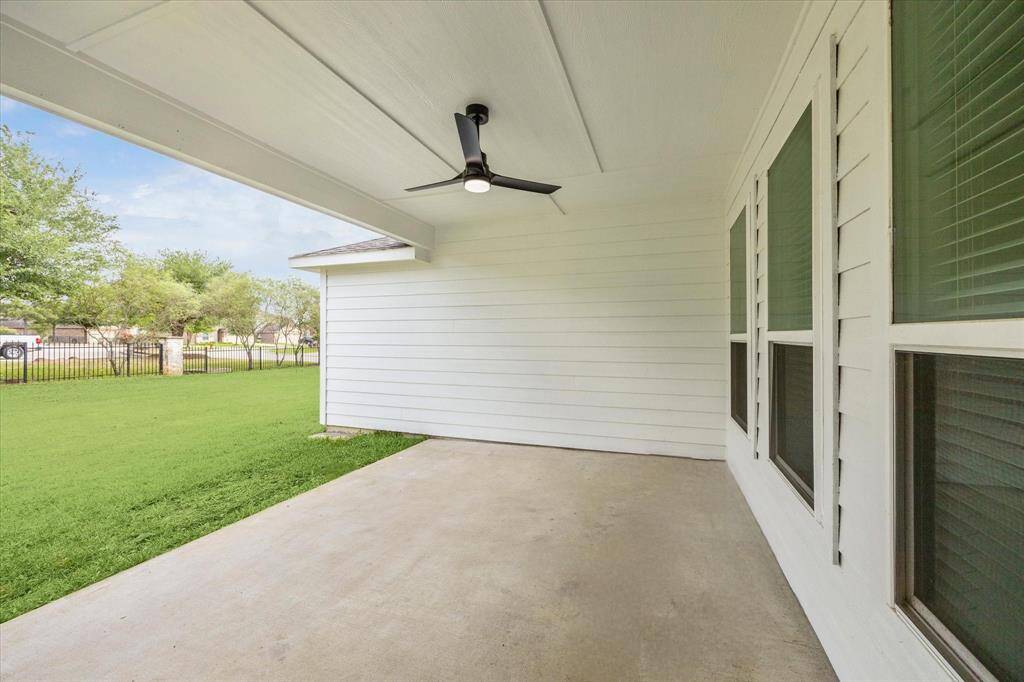 Covered patio.