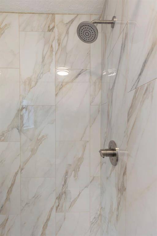 Newly tiled shower.