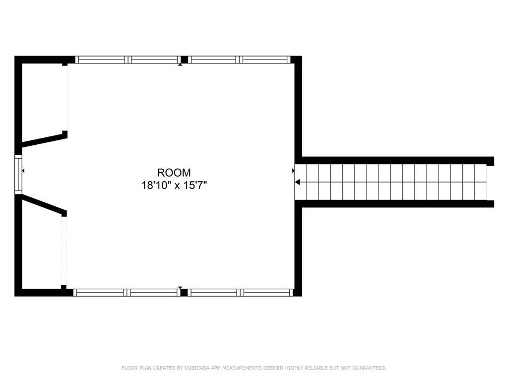 Loft space on the second floor