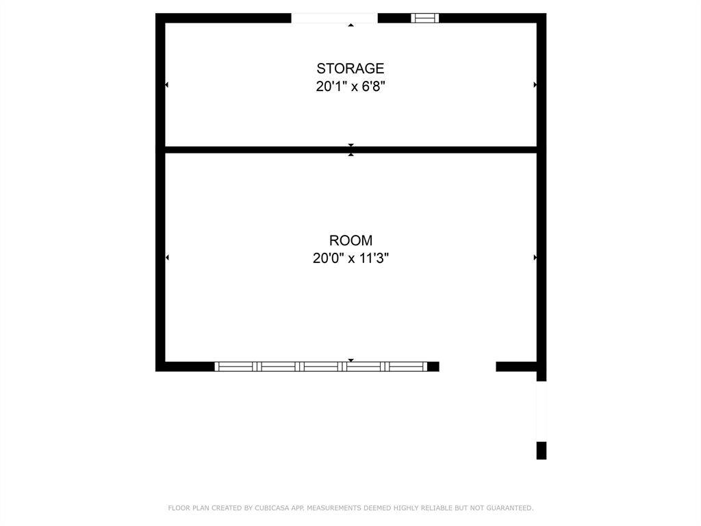 Lay out of the studio and storage area