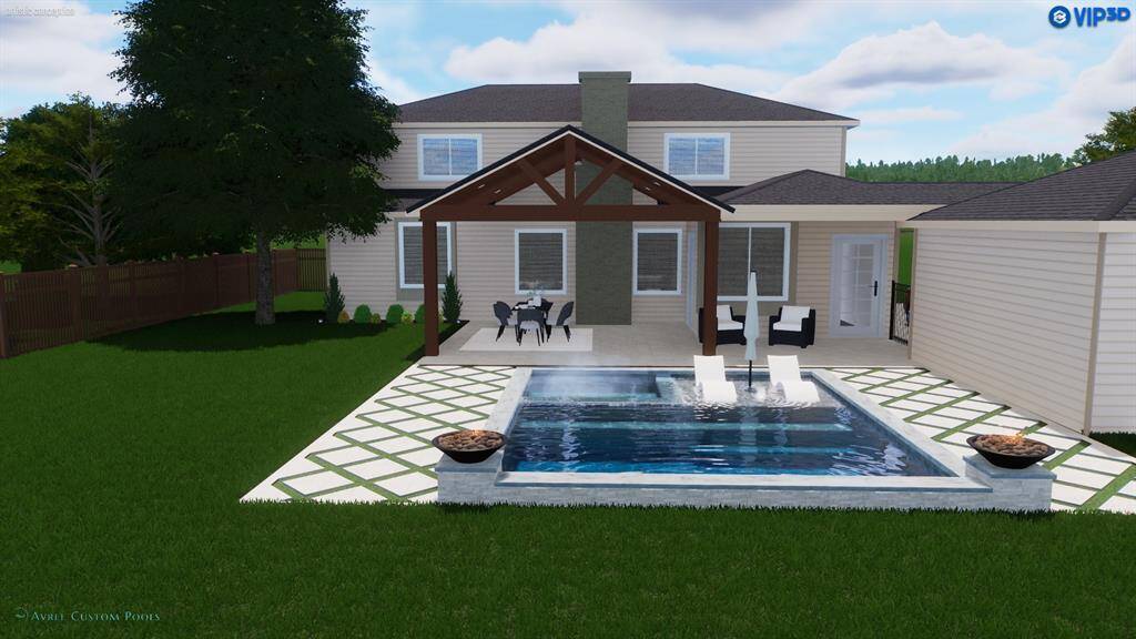 If you desire a pool, here is a custom pool design by Avree Custom Pools